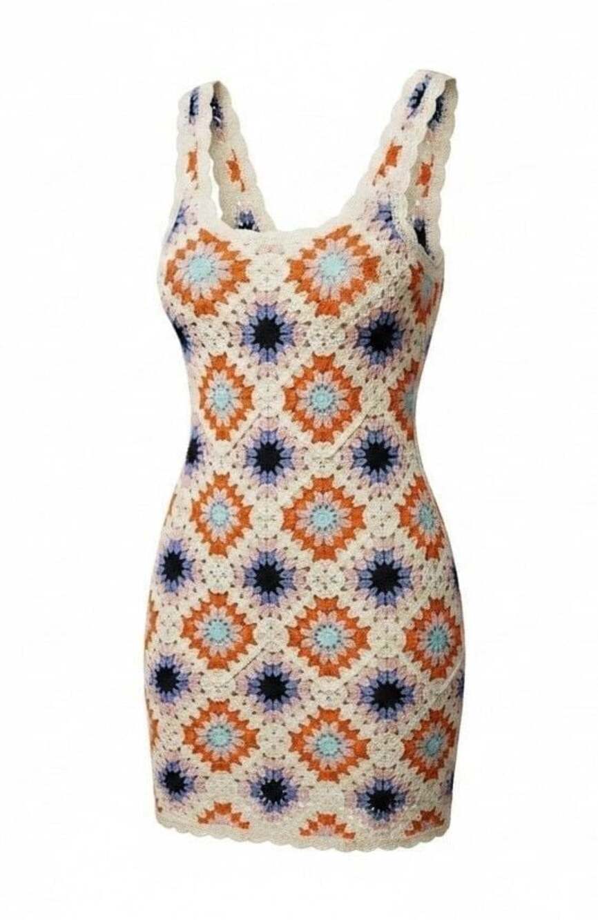 Saltwater Luxe Crochet Mini‎ Dress